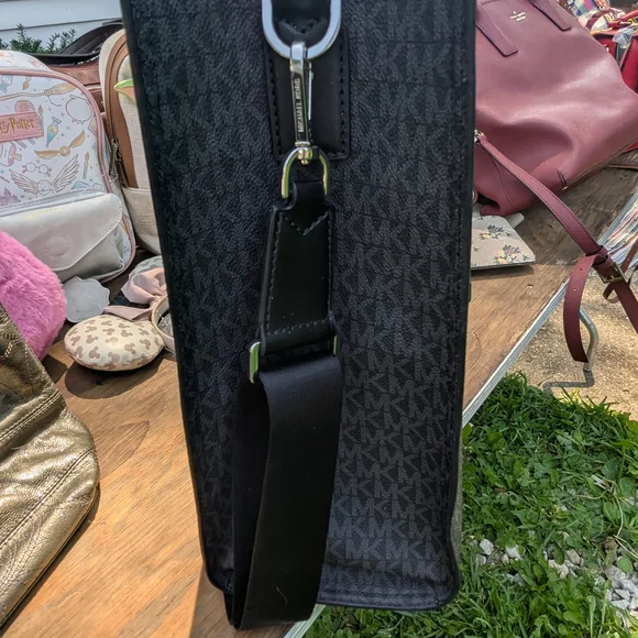 Michael Kors Black Patterned Laptop Bag